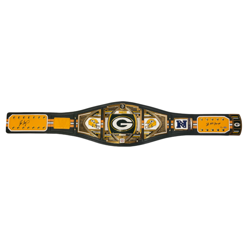 Brett Favre Autographed "SB XXXI Champs" Packers WWE Belt Beckett LE 4/4