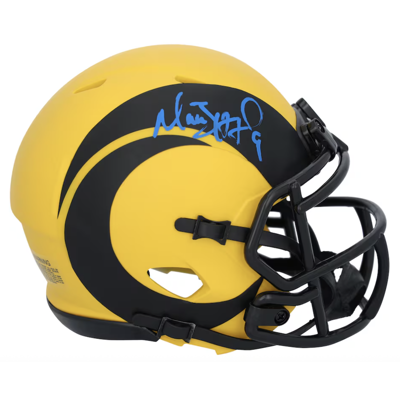 Matthew Stafford Autographed L.A. Rams 'RAVE' Mini Speed Helmet Fanatics