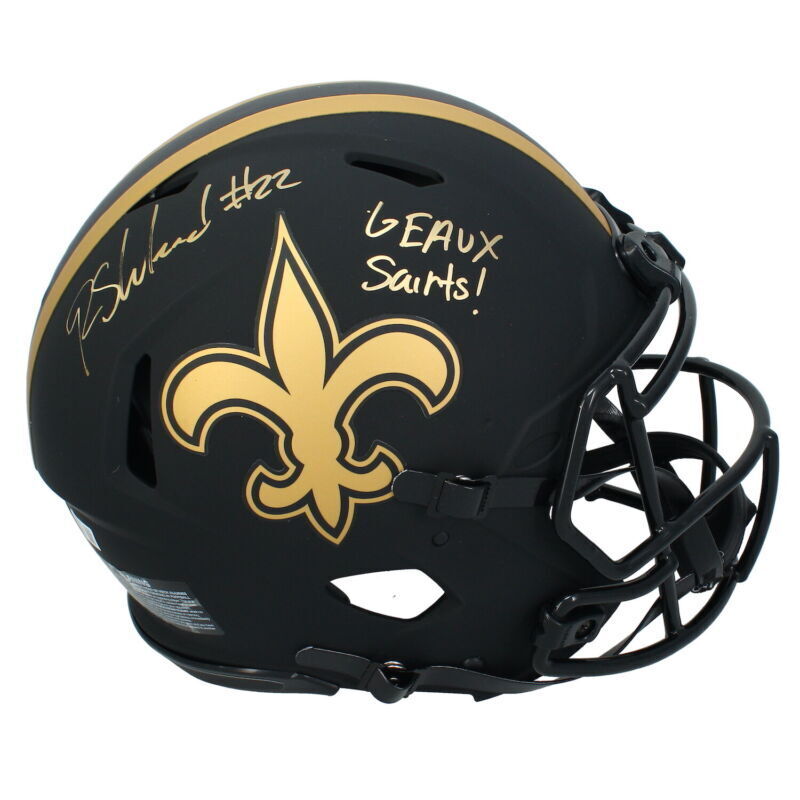 Rashid Shaheed Autographed New Orleans Saints GEAUX SAINTS! Saints Eclipse Authentic Helmet Beckett