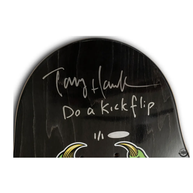 Tony Hawk Autographed/Insc Birdhouse Gargoyle Skateboard Deck 9.75 UDA LE 1