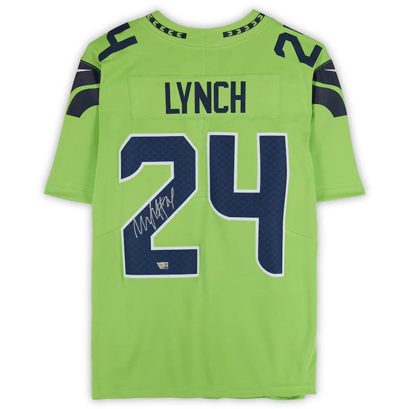 Marshawn Lynch Autographed Seattle Seahawks Green Limited Nike Jersey Fanatics