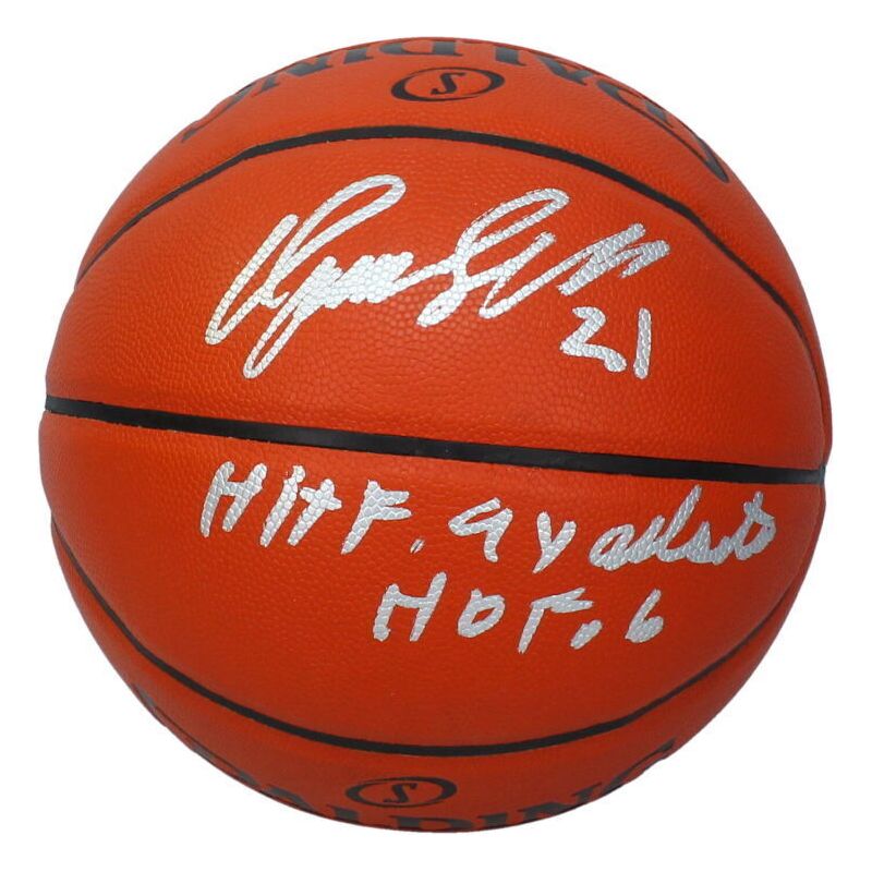 Dominique Wilkins Autographed / Inscribed Spalding I/O Basketball Beckett