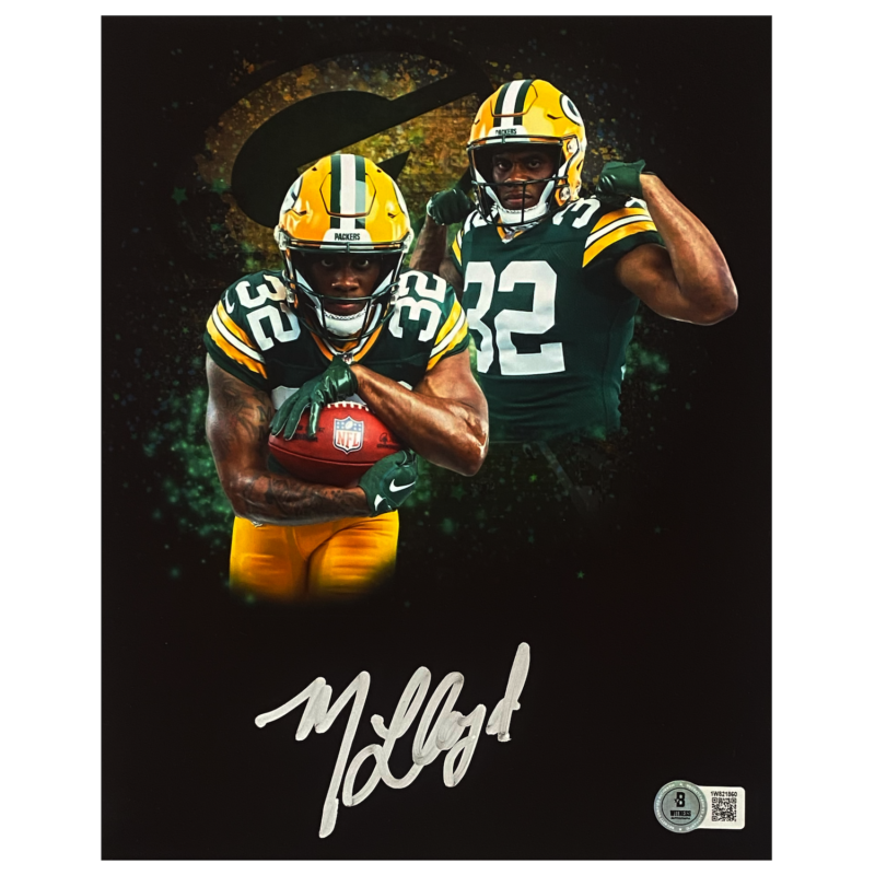MarShawn Lloyd Autographed (Silver) Packers 8" x 10" Photo Collage Beckett