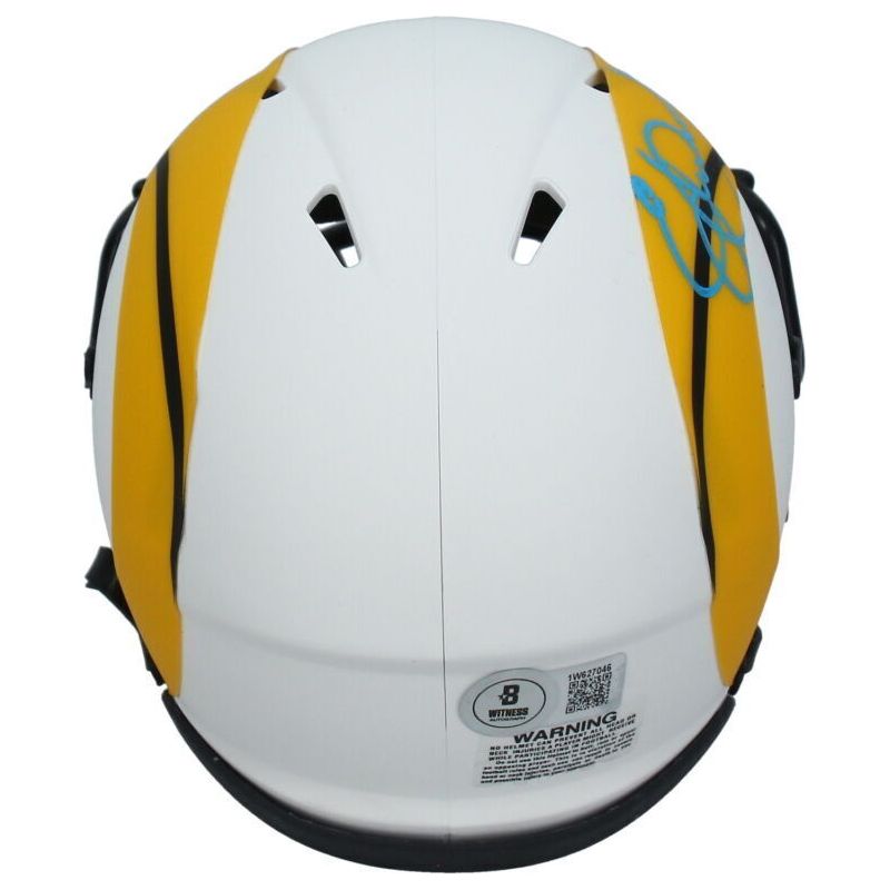 Eric Dickerson Autographed "HOF 99" Rams Mini Lunar Speed Helmet Beckett