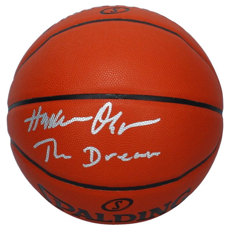 Hakeem Olajuwon Autographed "THE DREAM" Spalding I/O Basketball Beckett