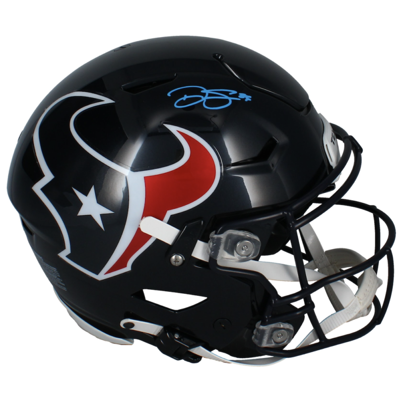 Dalton Schultz Autographed (Blue Ink) Texans Authentic Speedflex Helmet Beckett