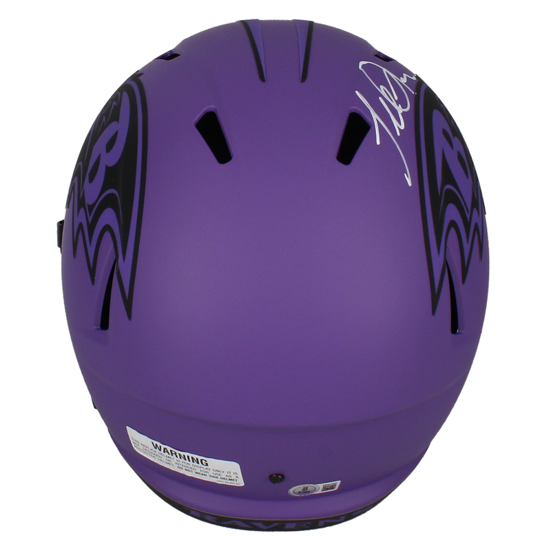 Terrell Suggs Autographed Ravens Full Size 'Rave' Speed Helmet Beckett