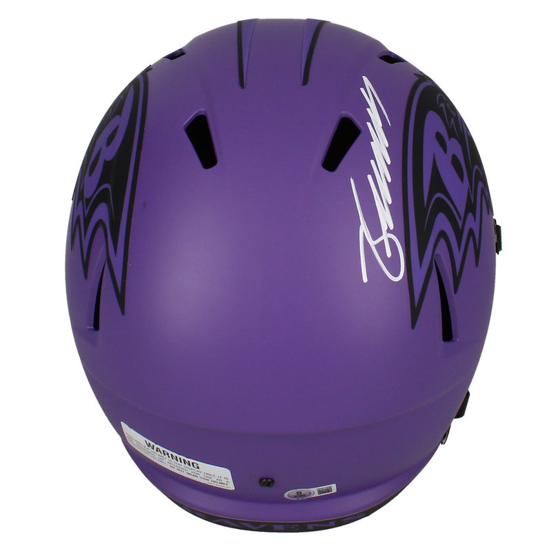 Zay Flowers Autographed Baltimore Ravens 'RAVE' Full Size Speed Helmet Beckett
