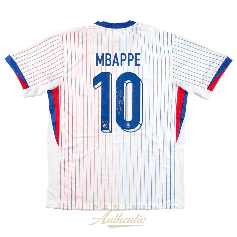 Kylian Mbappe Autographed 2024 France National Team Away Nike Jersey Panini