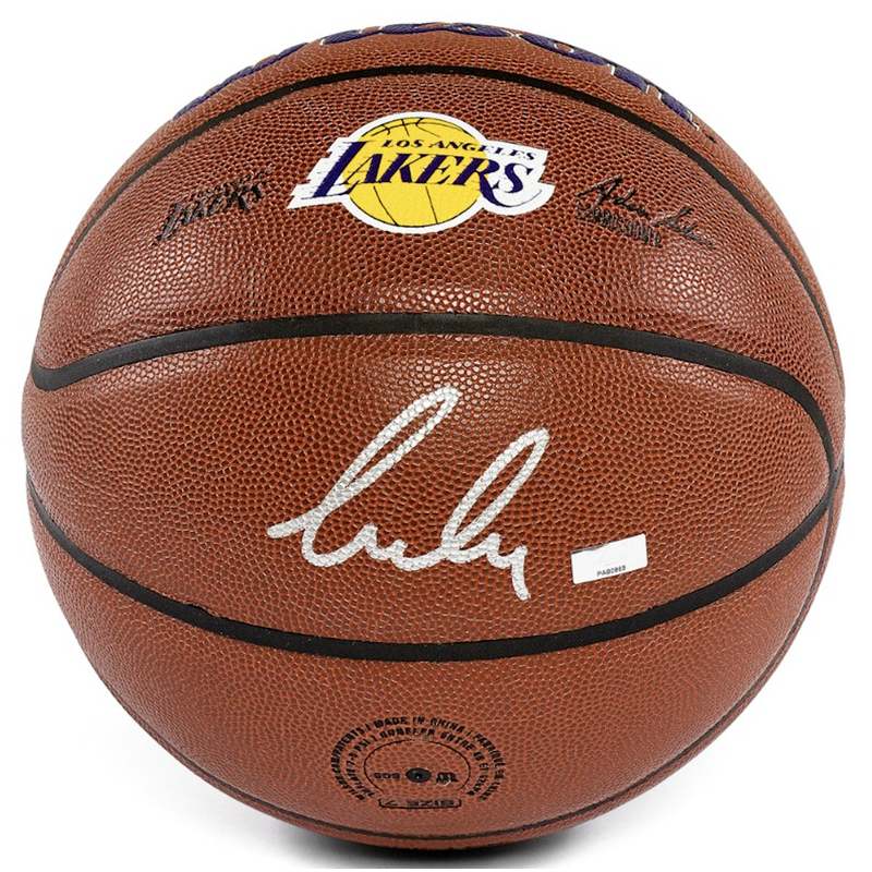 Luka Doncic Autographed Los Angeles Lakers Logo Team Alliance Basketball Panini