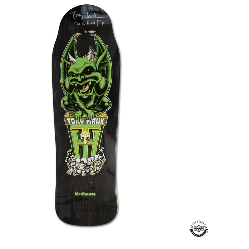 Tony Hawk Autographed/Insc Birdhouse Gargoyle Skateboard Deck 9.75 UDA LE 1