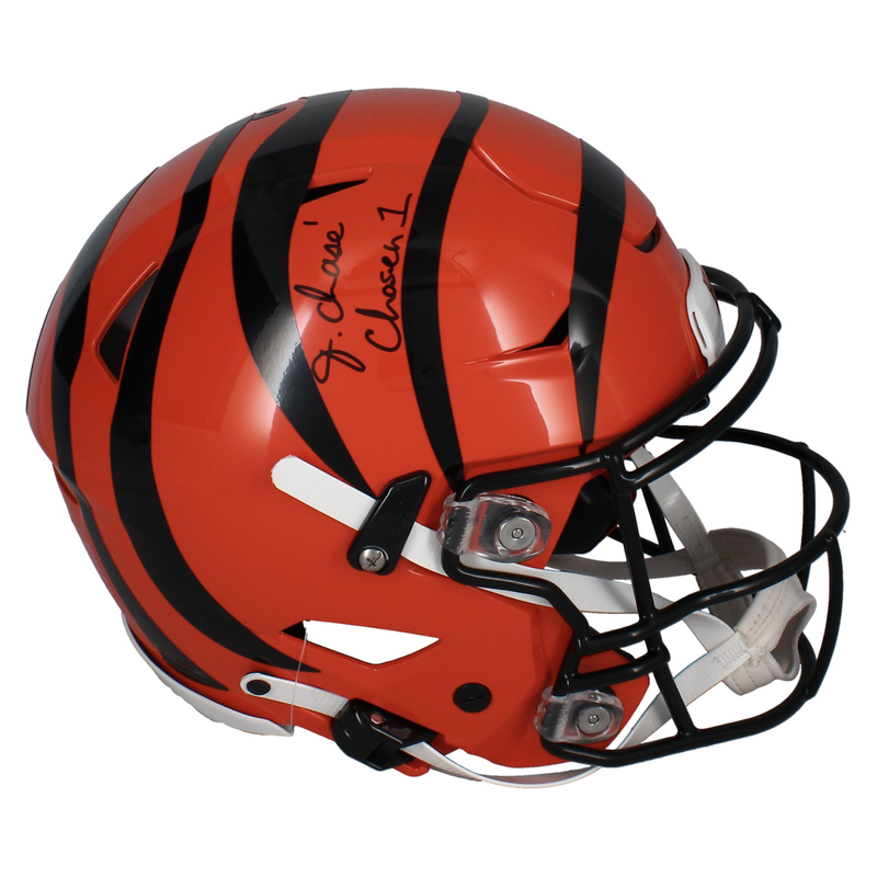 Ja'Marr Chase Autographed "Chosen 1" Authentic Bengals Speedflex Helmet Beckett