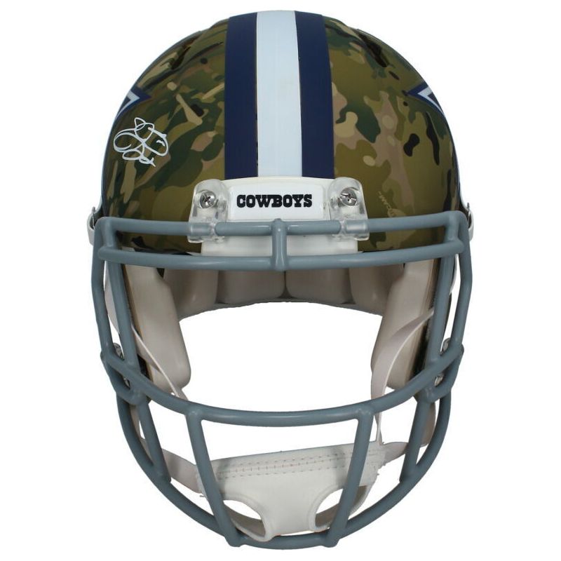 Emmitt Smith Autographed Cowboys Speed Camo Authentic Helmet Beckett