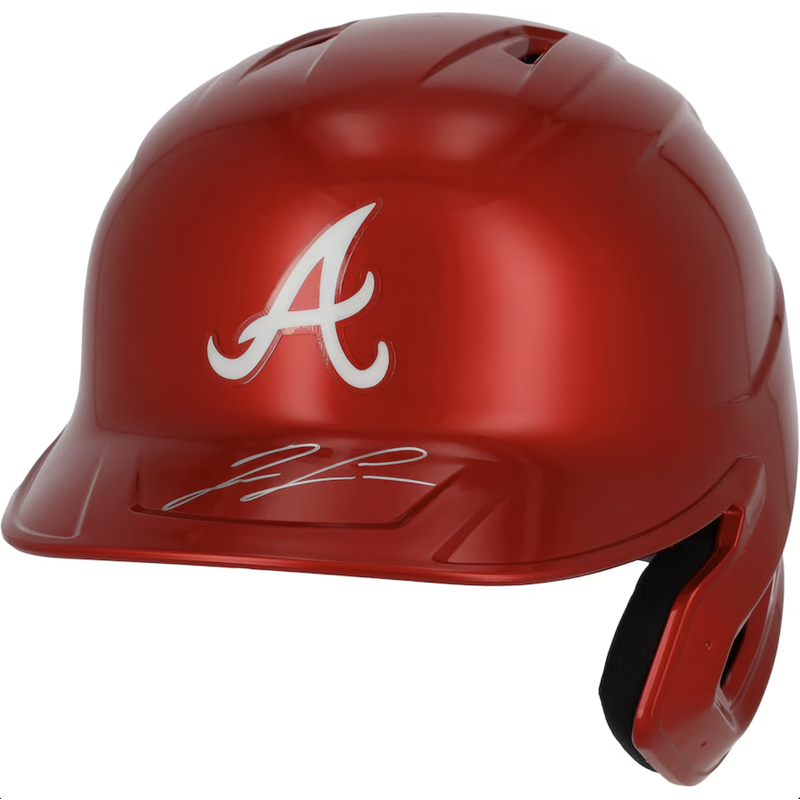 Ronald Acuna Jr. Autographed Braves Alternate Chrome Batting Helmet Fanatics