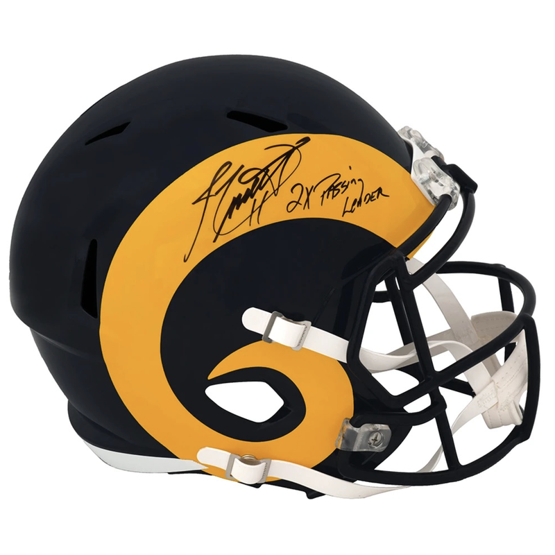 Jim Everett Autographed / Inscribed Los Angeles Rams Full Size Helmet Schwartz
