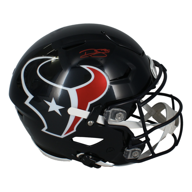 Dalton Schultz Autographed (Red Ink) Texans Authentic Speedflex Helmet Beckett