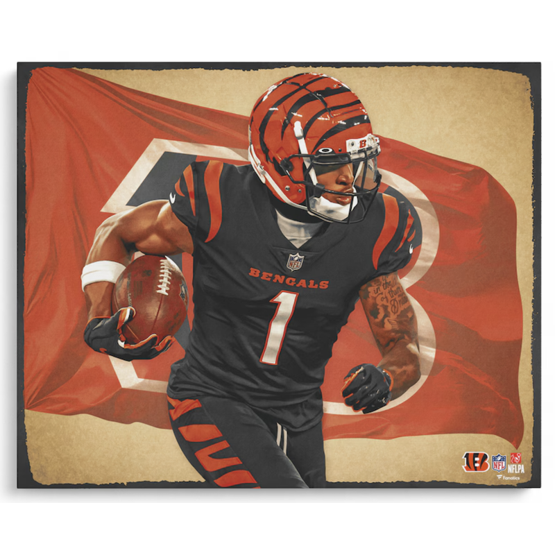Ja'Marr Chase Unsigned Bengals 16" x 20" Photo Artist Brian Konnick Fanatics