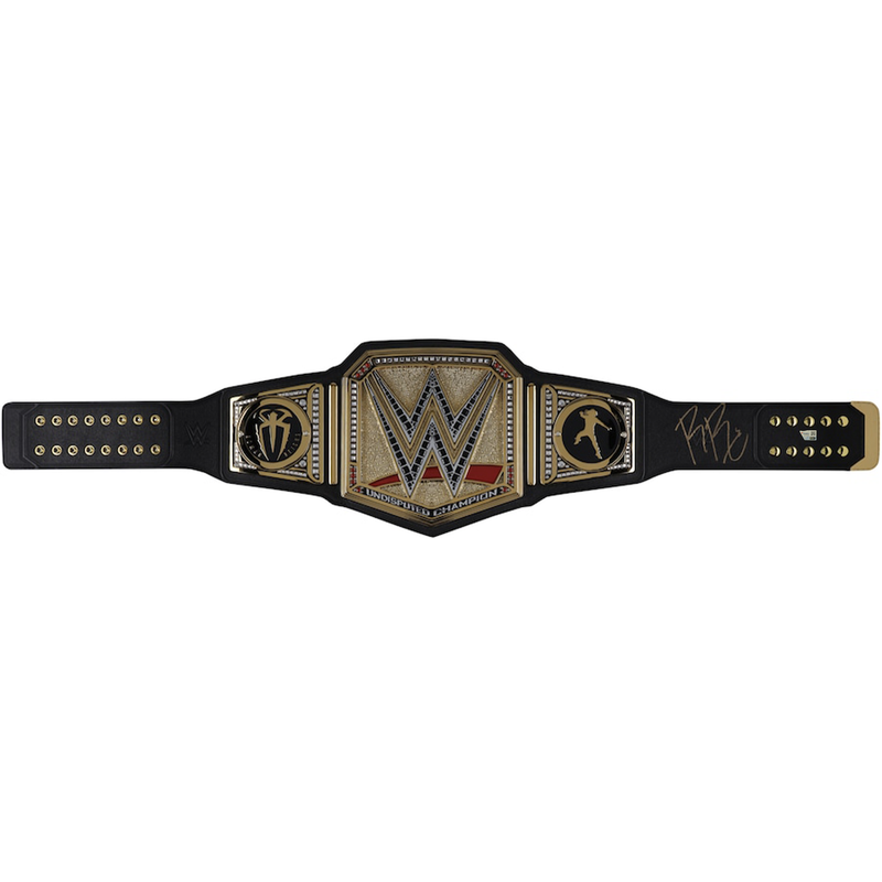 Roman Reigns Autographed WWE Universal Championship Replica Title Belt Fanatics