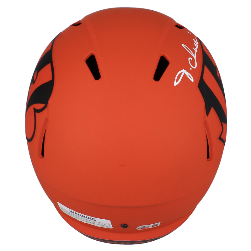 Ja'Marr Chase Autographed Bengals 'RAVE' Full Size Speed Helmet Beckett