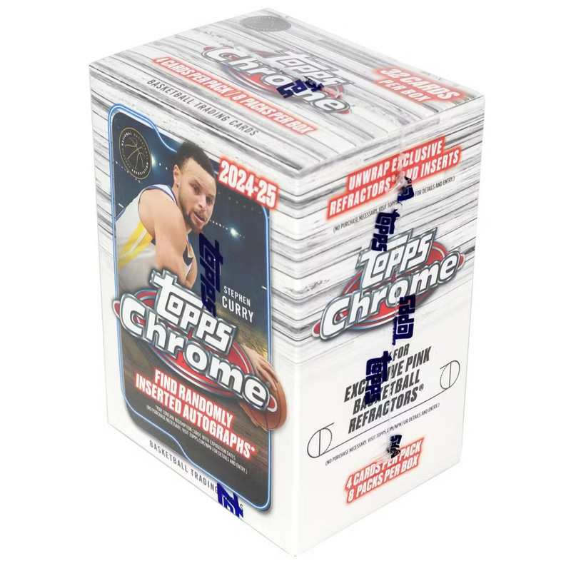 2024/25 Topps Chrome NBA Basketball 8-Pack Blaster Box Factory Sealed