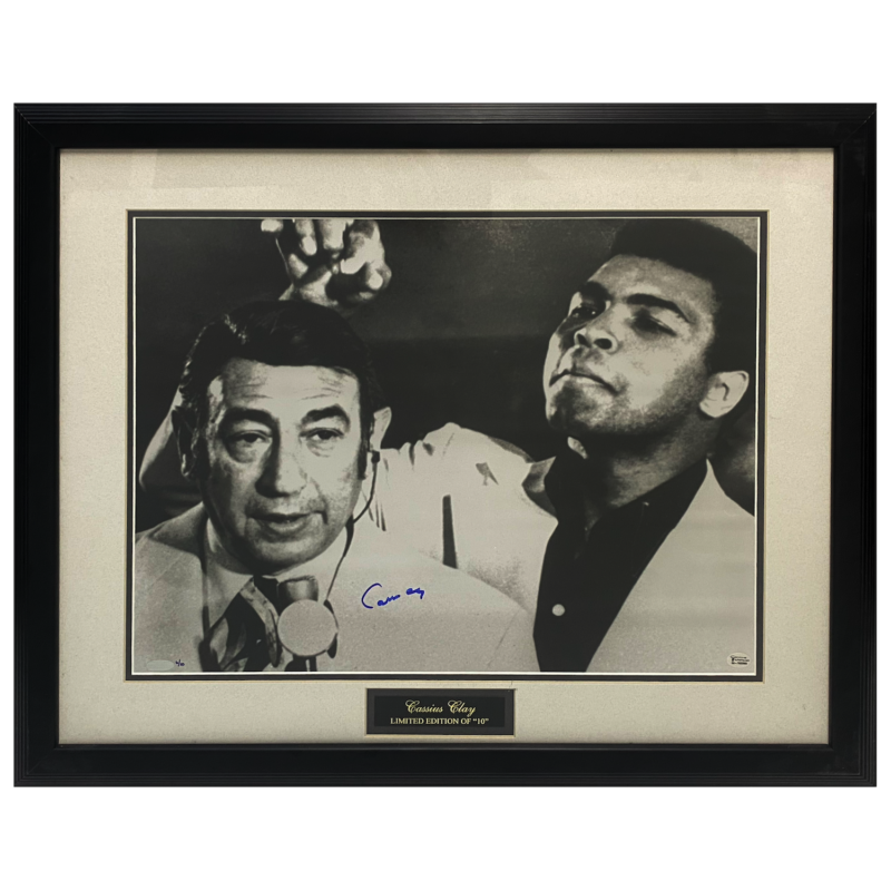 Cassius Clay (Ali) Autographed w/ Cosell 16" x 20" Photograph Steiner LE 6/10