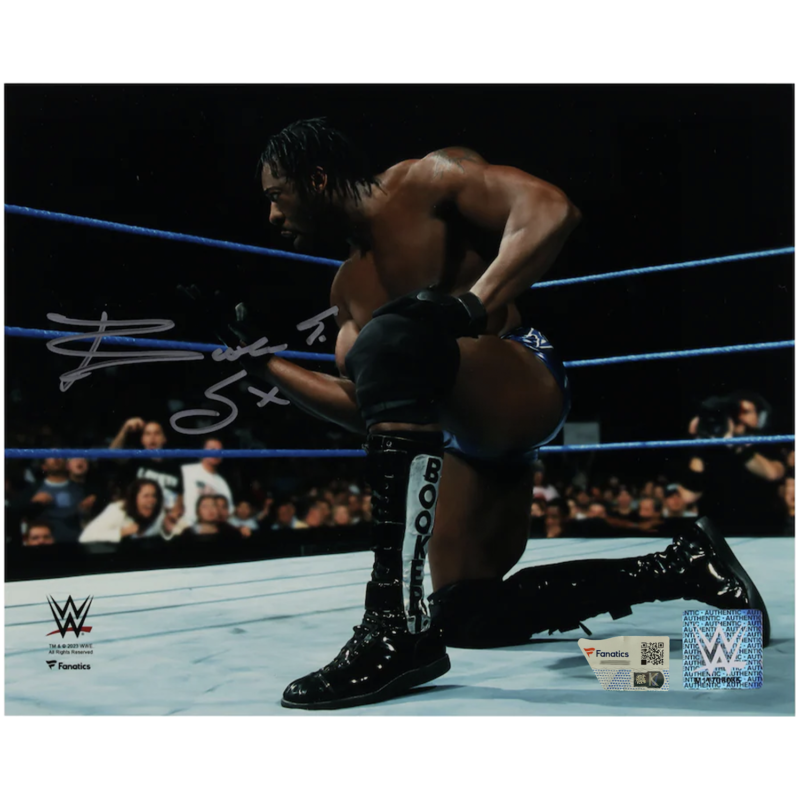 Booker T Autographed "5x" WWE Spinaroonie 8" x 10" Photograph Fanatics