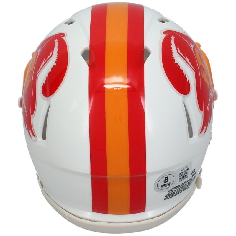 Warren Sapp Autographed Buccaneers Throwback Mini Speed Helmet Beckett