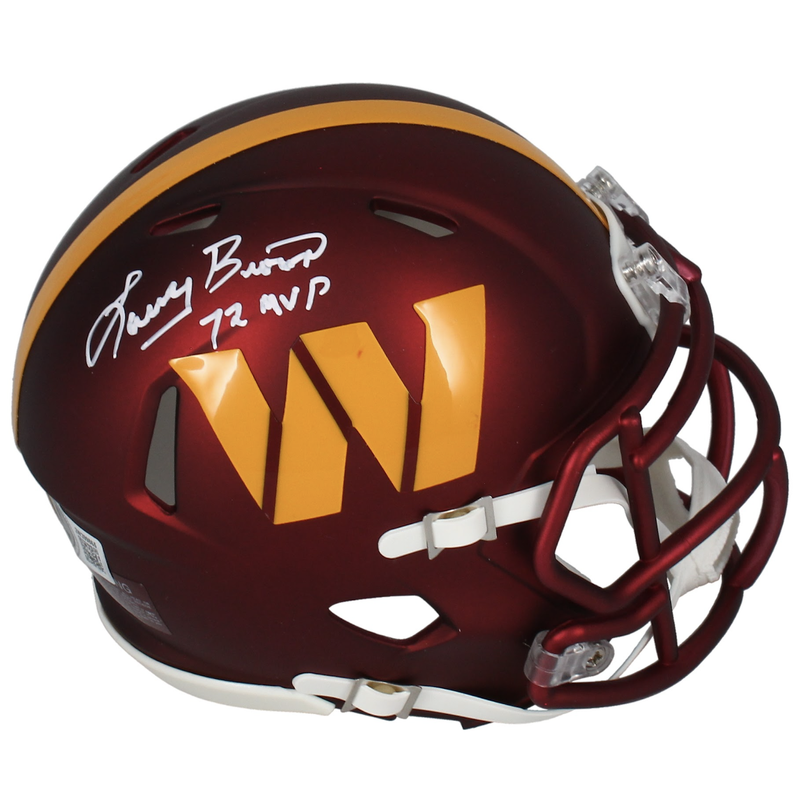 Larry Brown Autographed "72 MVP" Washington Commanders Mini Helmet Beckett