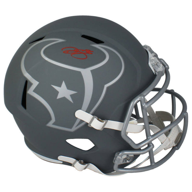 Dalton Schultz Autographed (In Red) Texans Slate Full Size Speed Helmet Beckett