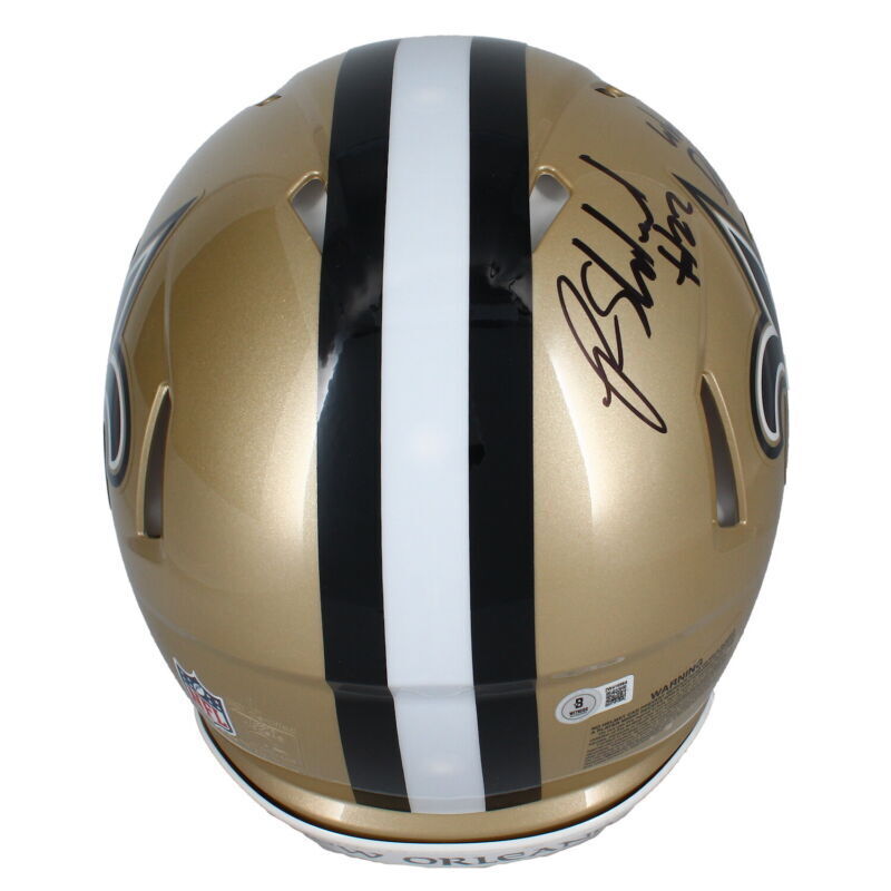 Rashid Shaheed Autographed New Orleans Saints "Who Dat" Authentic Speed Helmet Beckett