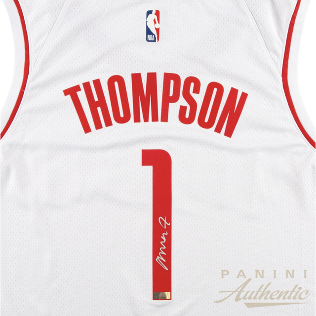 Amen Thompson Autographed Houston Rockets White Swingman Jersey Panini