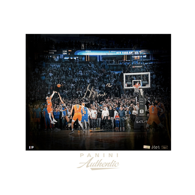 Shai Gilgeous-Alexander Signed 16x20 "Game Time in the Garden" Photo LE Panini