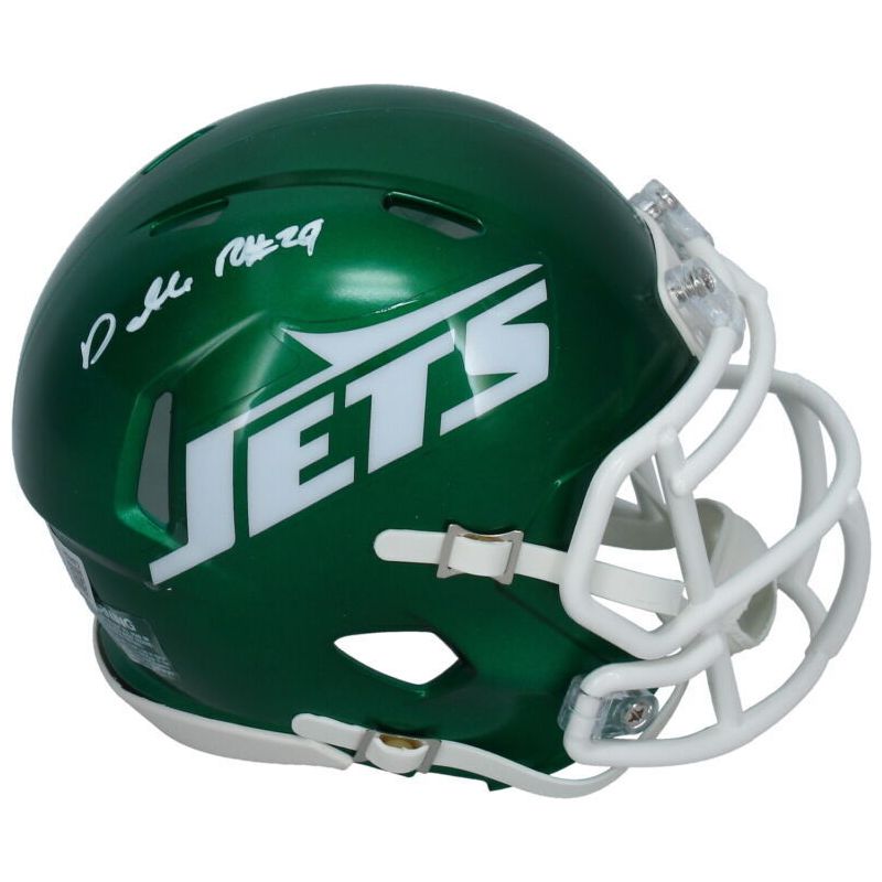 Darrelle Revis Autographed New York Jets Mini Speed Helmet Beckett