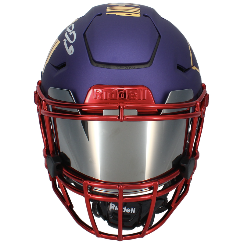 Patrick Mahomes Autographed Kansas City Chiefs SB Chrome Inlay SpeedFlex Helmet Beckett LE 15