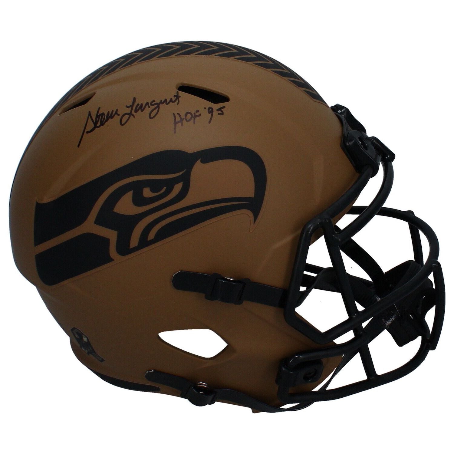 Steve Largent Autographed "HOF 95" Seattle Seahawks Speed Full Size STS Helmet Beckett