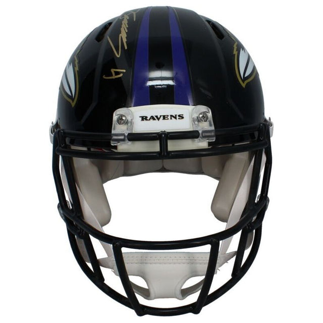 Zay Flowers Autographed Baltimore Ravens Authentic Speed Helmet JSA