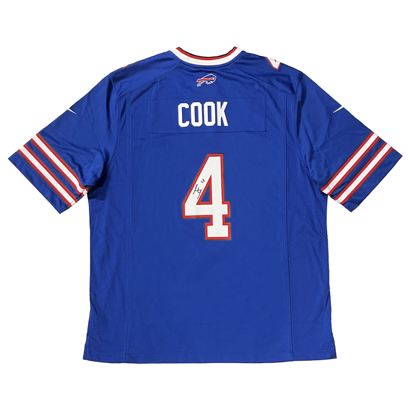 James Cook Autographed Buffalo Bills Nike Blue Game Jersey Beckett
