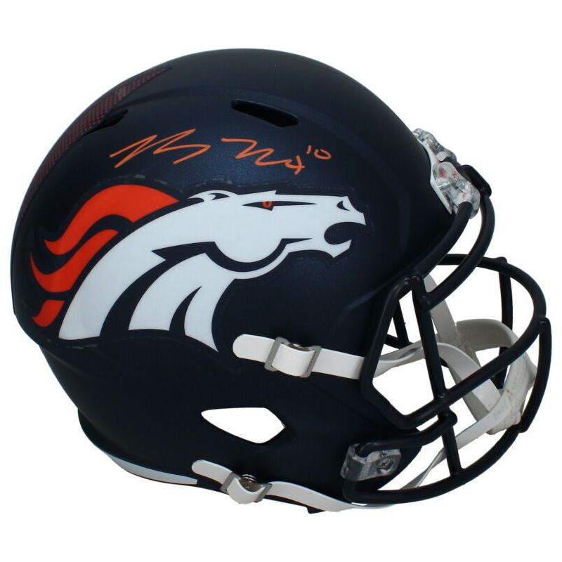 Bo Nix Autographed Denver Broncos 2024 Alternate Full Size Speed Helmet Beckett