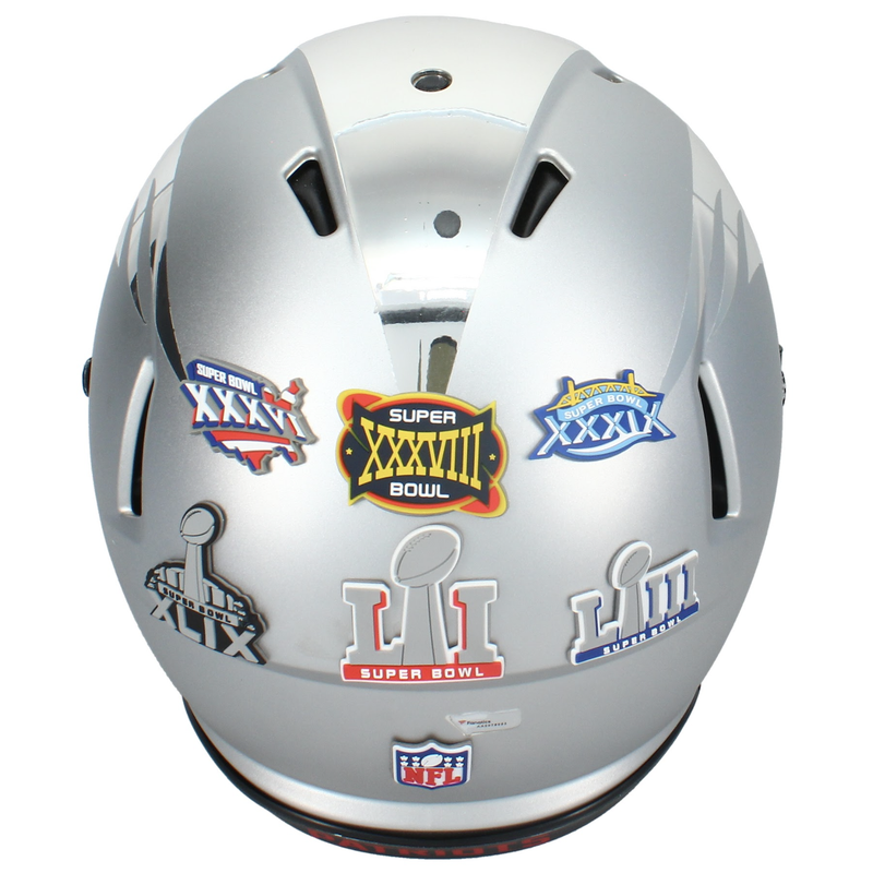 Tom Brady Autographed Patriots ECC Two Color Chrome Speed Helmet Fanatics