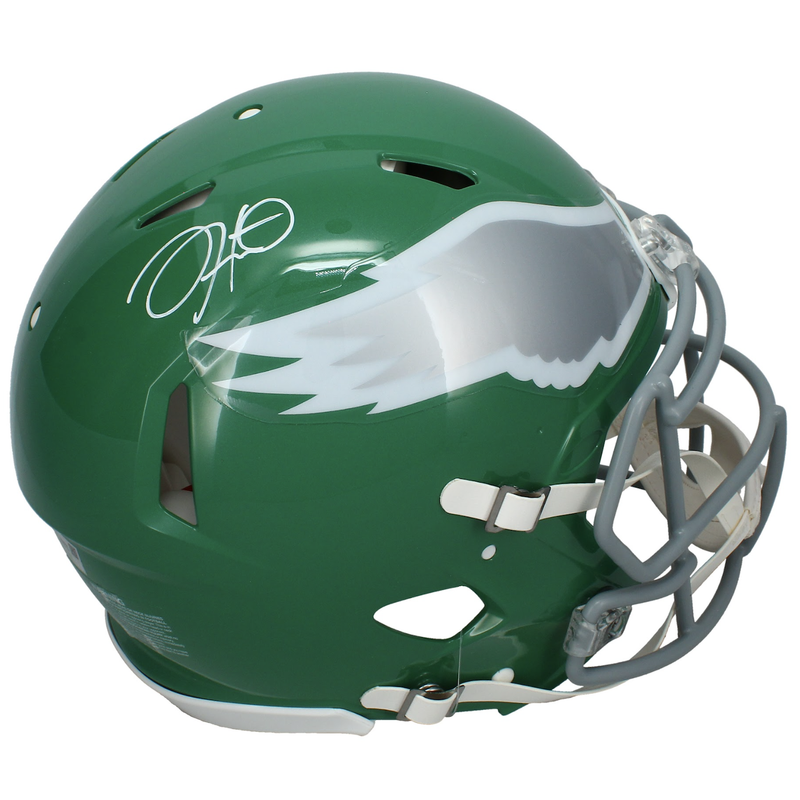 Jalen Hurts Autographed Philadelphia Eagles Kelly Green Alternate Speed Authentic Helmet Fanatics