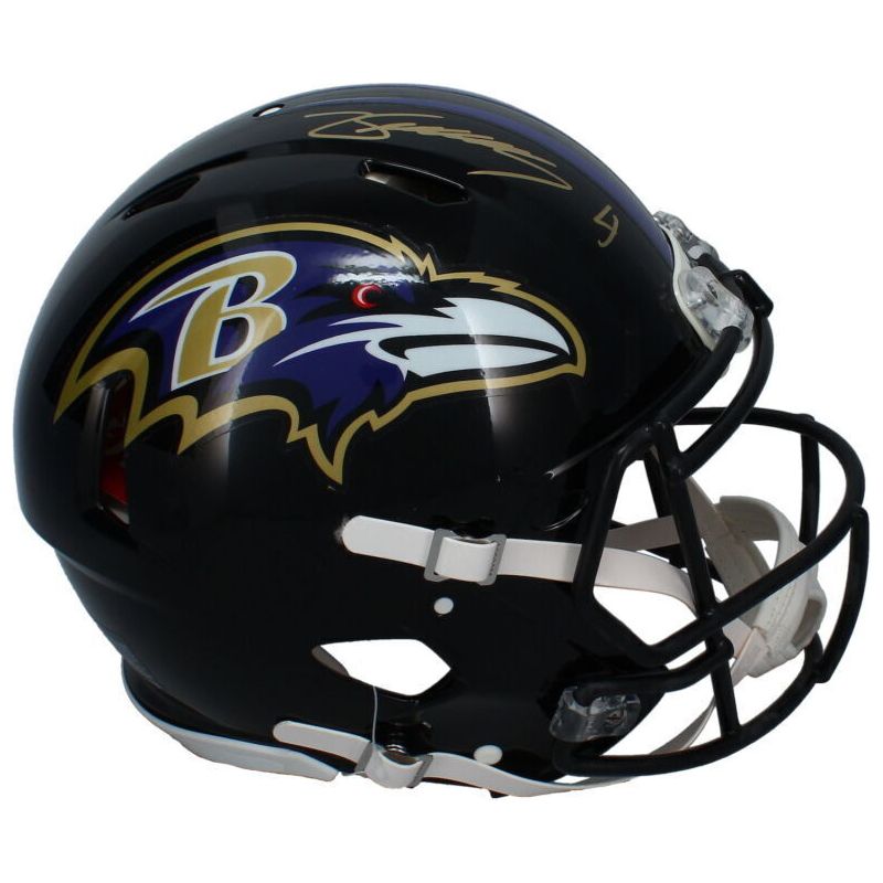 Zay Flowers Autographed Baltimore Ravens Authentic Speed Helmet JSA
