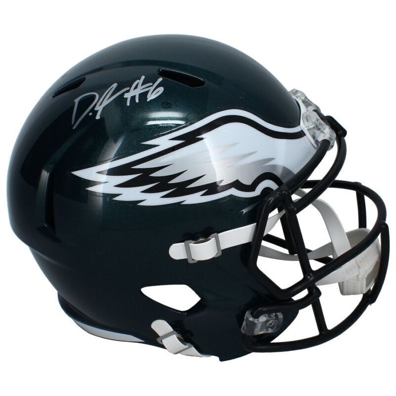 Devonta Smith Autographed Philadelphia Eagles Full Size Speed Helmet Fanatics