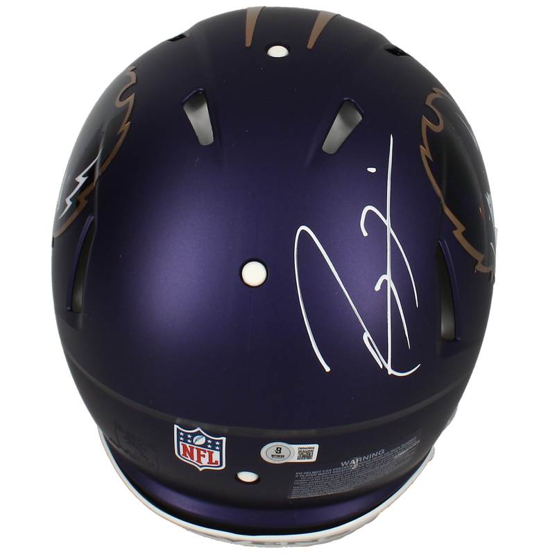 Ray Lewis Autographed Ravens 2024 Alternate Authentic Speed Helmet Beckett