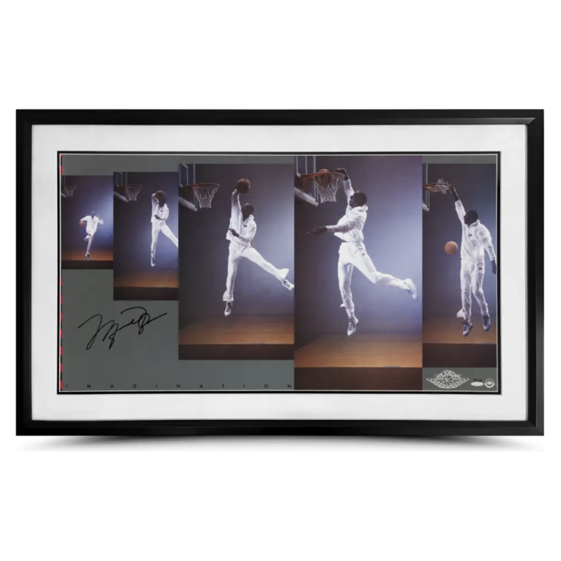 Michael Jordan Autographed 41"x25" Framed 'Imagination' Photo UDA LE 123
