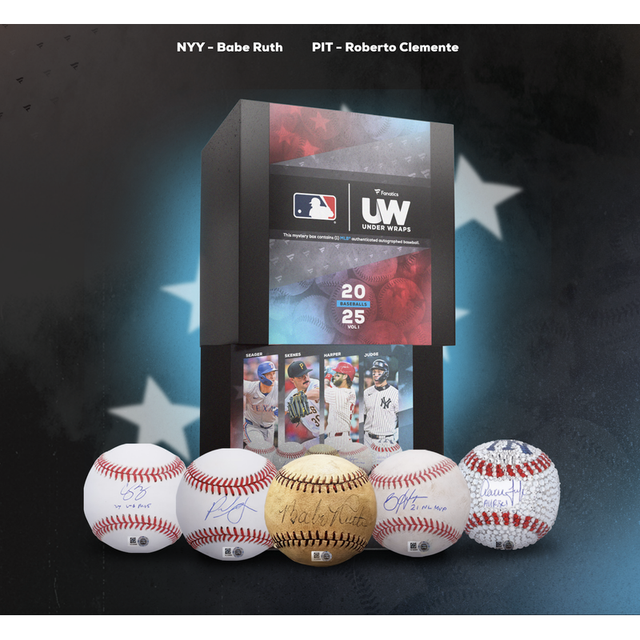 2025 MLB Under Wraps Autographed Baseball (Babe Ruth, Ohtani, Judge) Fanatics