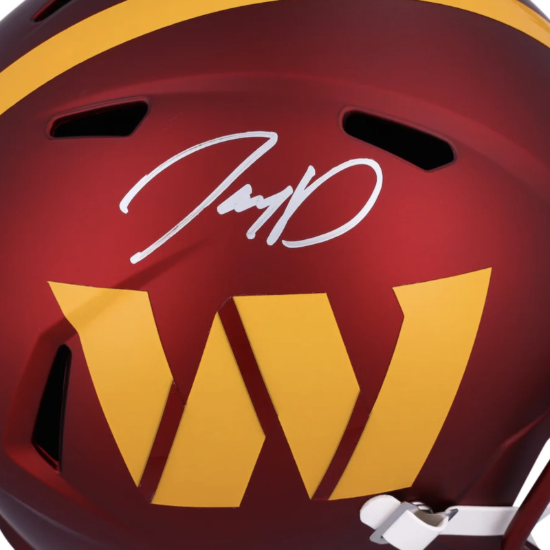 Jayden Daniels Autographed Washington Commanders Full Size Speed Helmet Fanatics