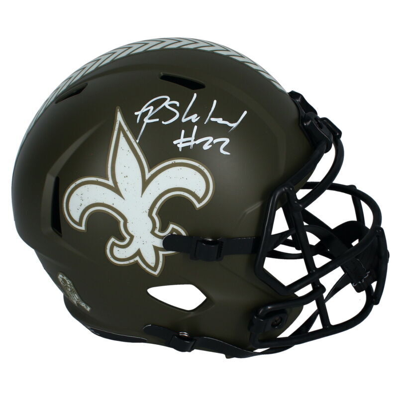 Rashid Shaheed Autographed (White) New Orleans Saints '22 STS Full Size Speed Helmet Beckett