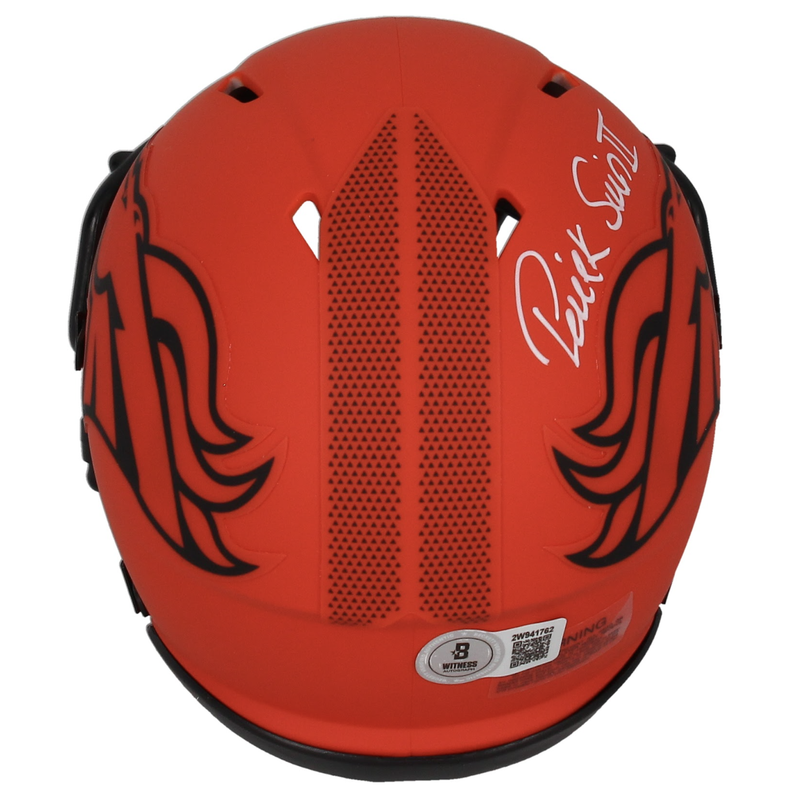 Patrick Surtain II Autographed Denver Broncos 'RAVE' Mini Speed Helmet Beckett