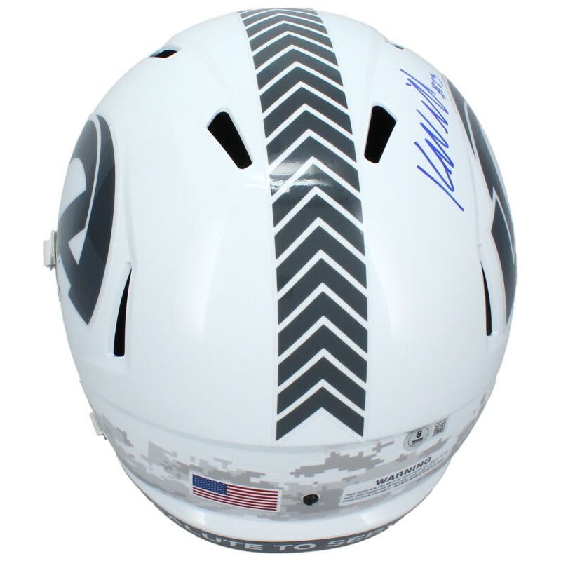 Kyren Williams Autographed (Blue Ink) Rams 2024 STS Full Size Helmet Beckett