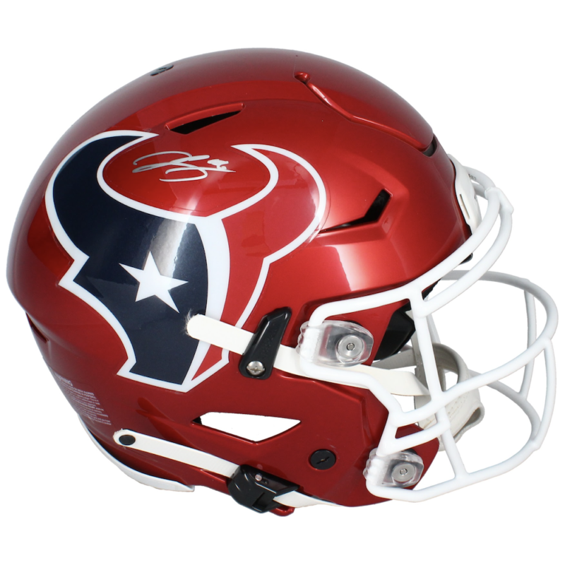 Dalton Schultz Autographed Texans Flash Authentic Speedflex Helmet Beckett